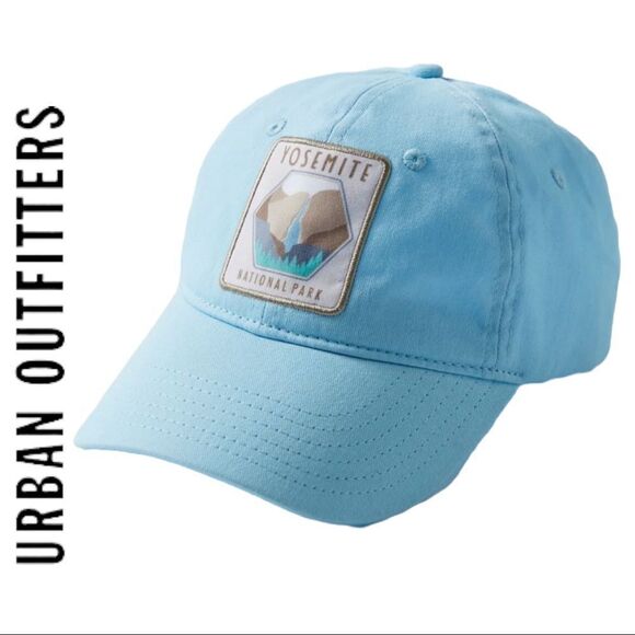 NEW Urban Outfitters UO Blue Yosemite National Park Baseball Cap Hat - Picture 1 of 2